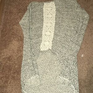 Long sleeved lace sweater